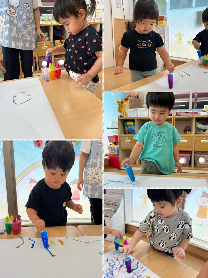 あいみーBelle鹿島田保育園 お絵描き＆氷遊び