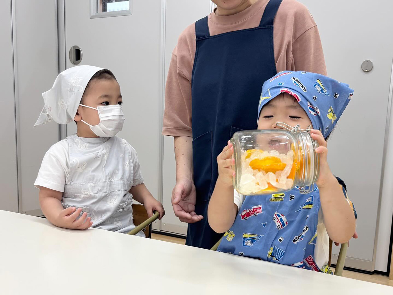 あいみー梶ヶ谷保育園 食育 〜ゼリー作り〜