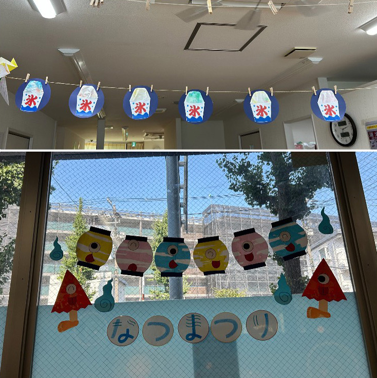 あいみーBelle鹿島田保育園 夏祭りの製作