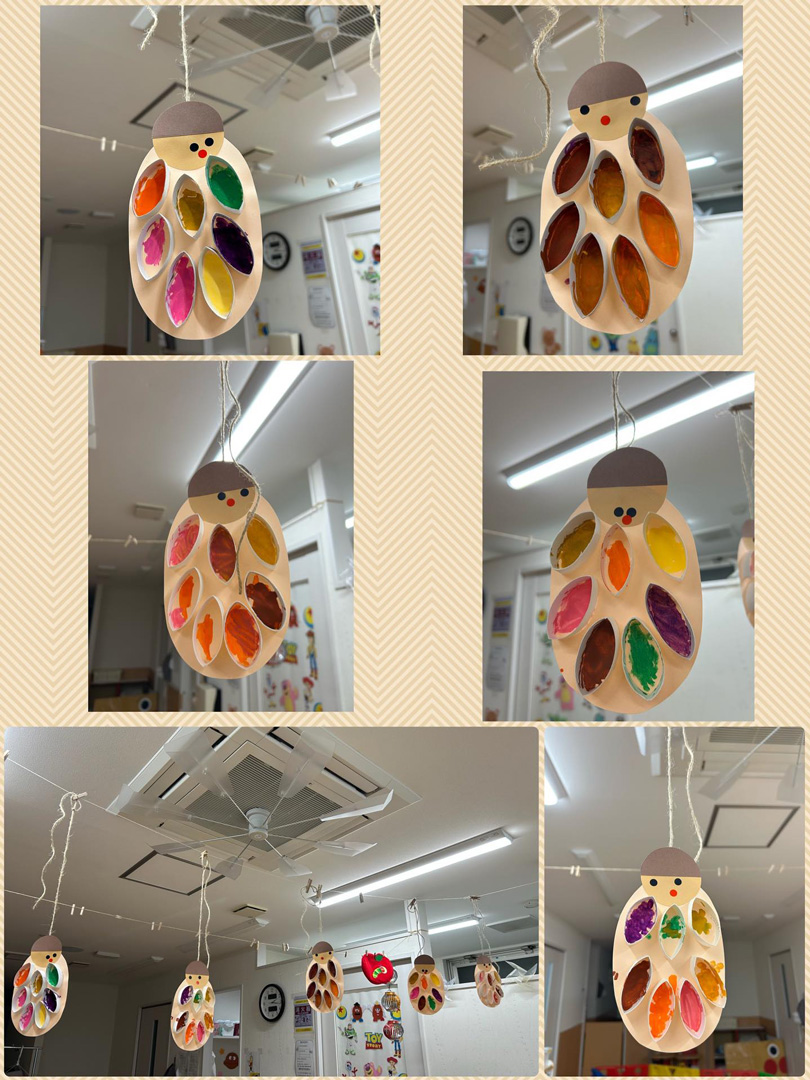 あいみーBelle鹿島田保育園 ミノムシを作りました