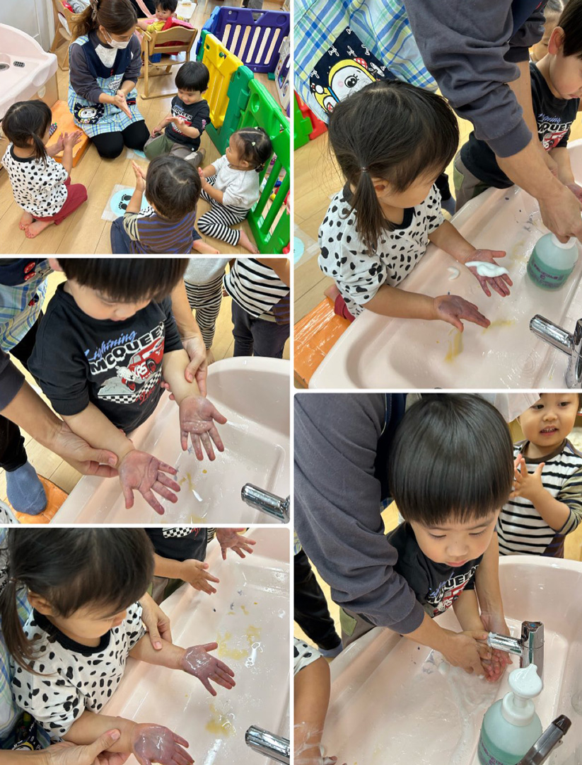 あいみーBelle鹿島田保育園 手洗いの保健指導