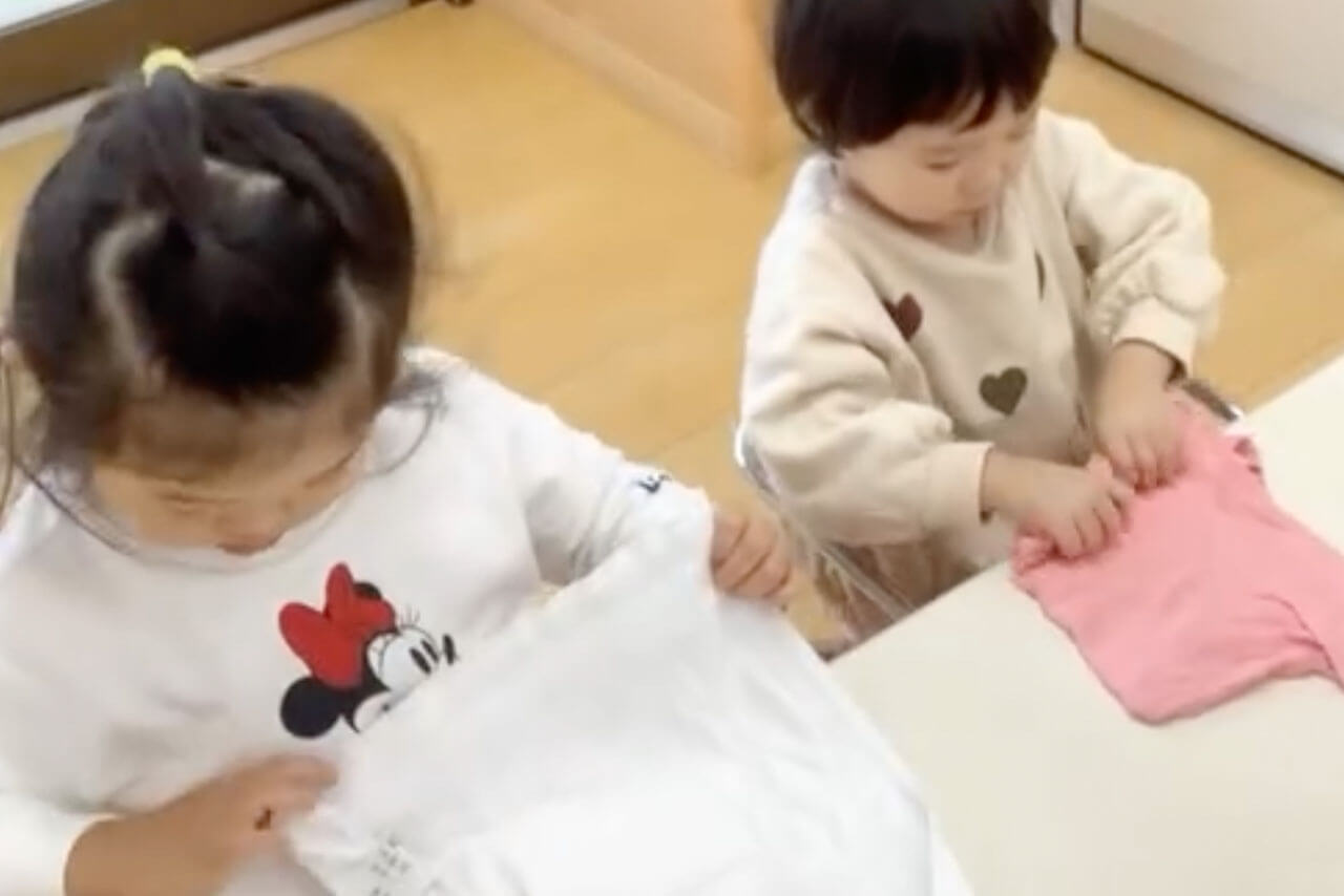 あいみーBelle新梶ヶ谷保育園 衣服のたたみ方