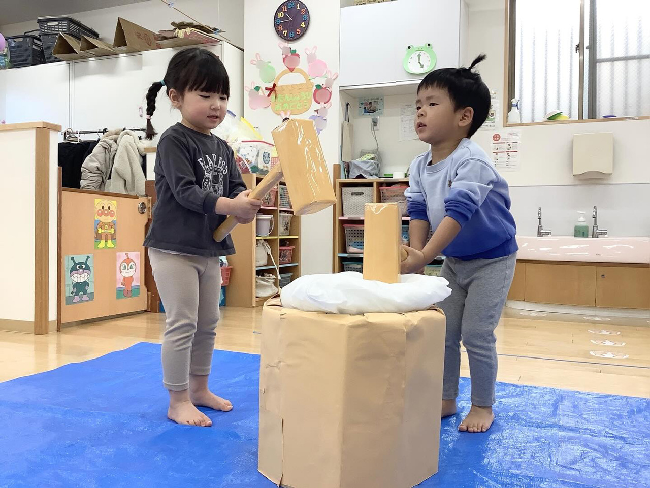 あいみー梶ヶ谷保育園 お正月集会〜おもちつき〜