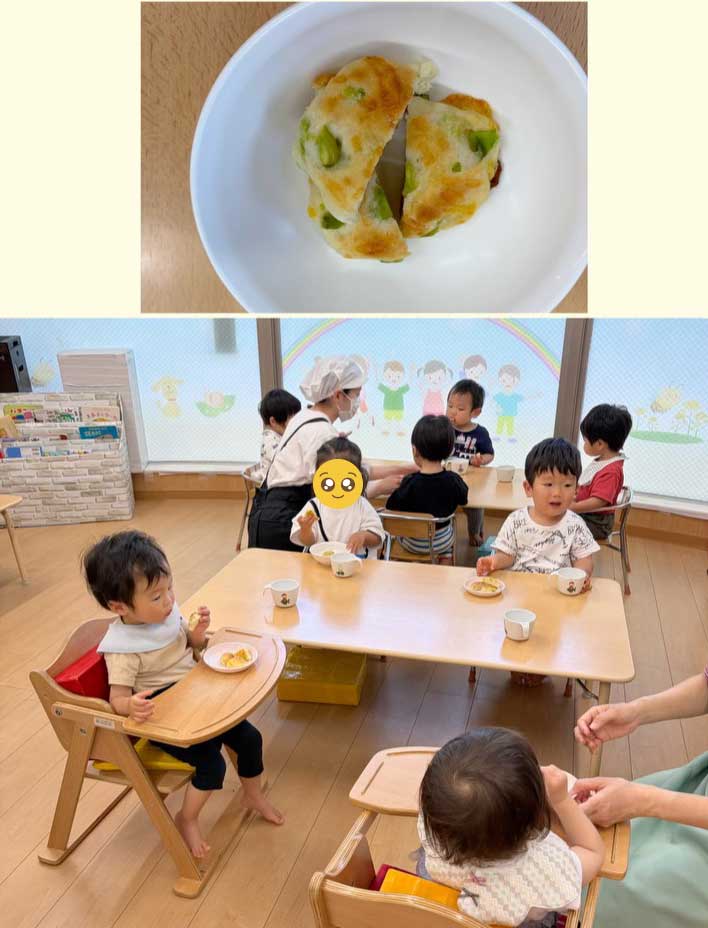 あいみーBelle鹿島田保育園 食育〜そら豆〜