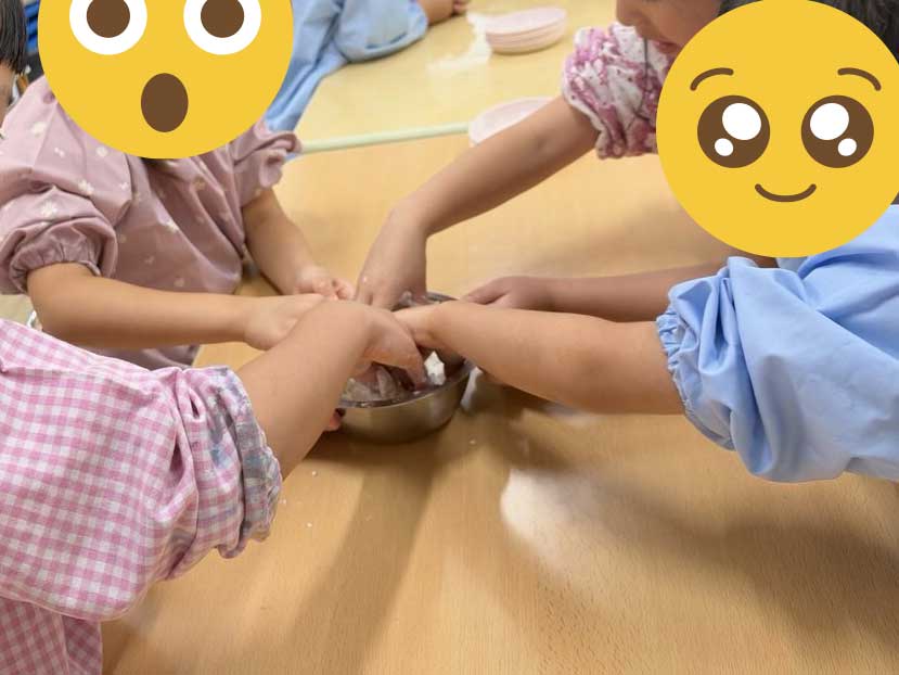 あいみー溝口保育園 十五夜のお団子作り